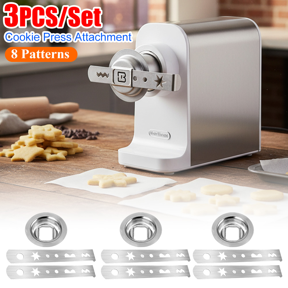 Meat Grinder Attachment - อุปกรณ์ทำบิสกิต 2 ชิ้น 8 แบบ พร้อมวงแหวนเชื่อมต่อ
